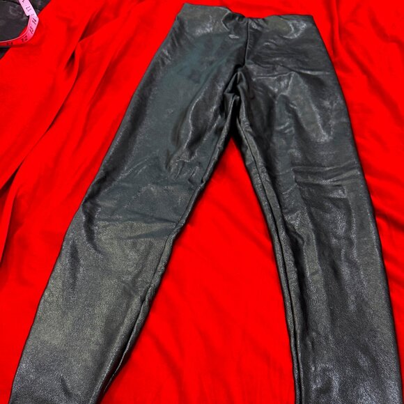 COMMANDO PERFECT CONTROL BLACK FAUX LEATHER LEGGINGS NEW WITHOUT TAGS NWOT - Picture 1 of 7